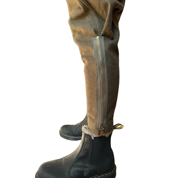RARE NLST Army Green Wool Drop Crotch Baggy Pants 26 Small Archival - Picture 2 of 8